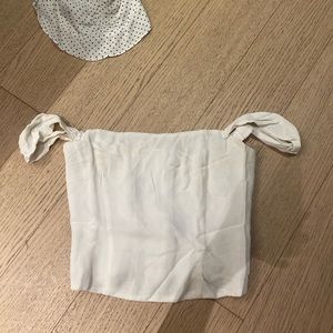 reformation white off the shoulder tank